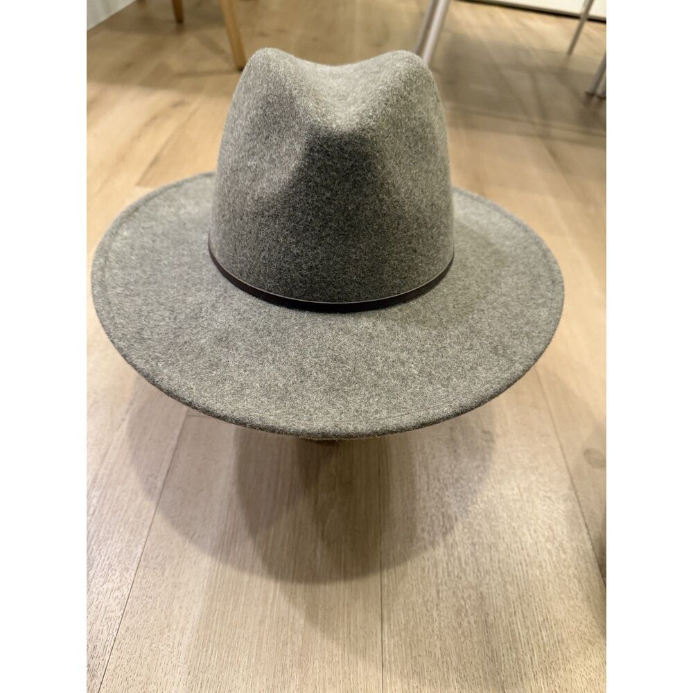 Free People Wool Rancher Hat Gray Felt Wide Brim Hat Size M